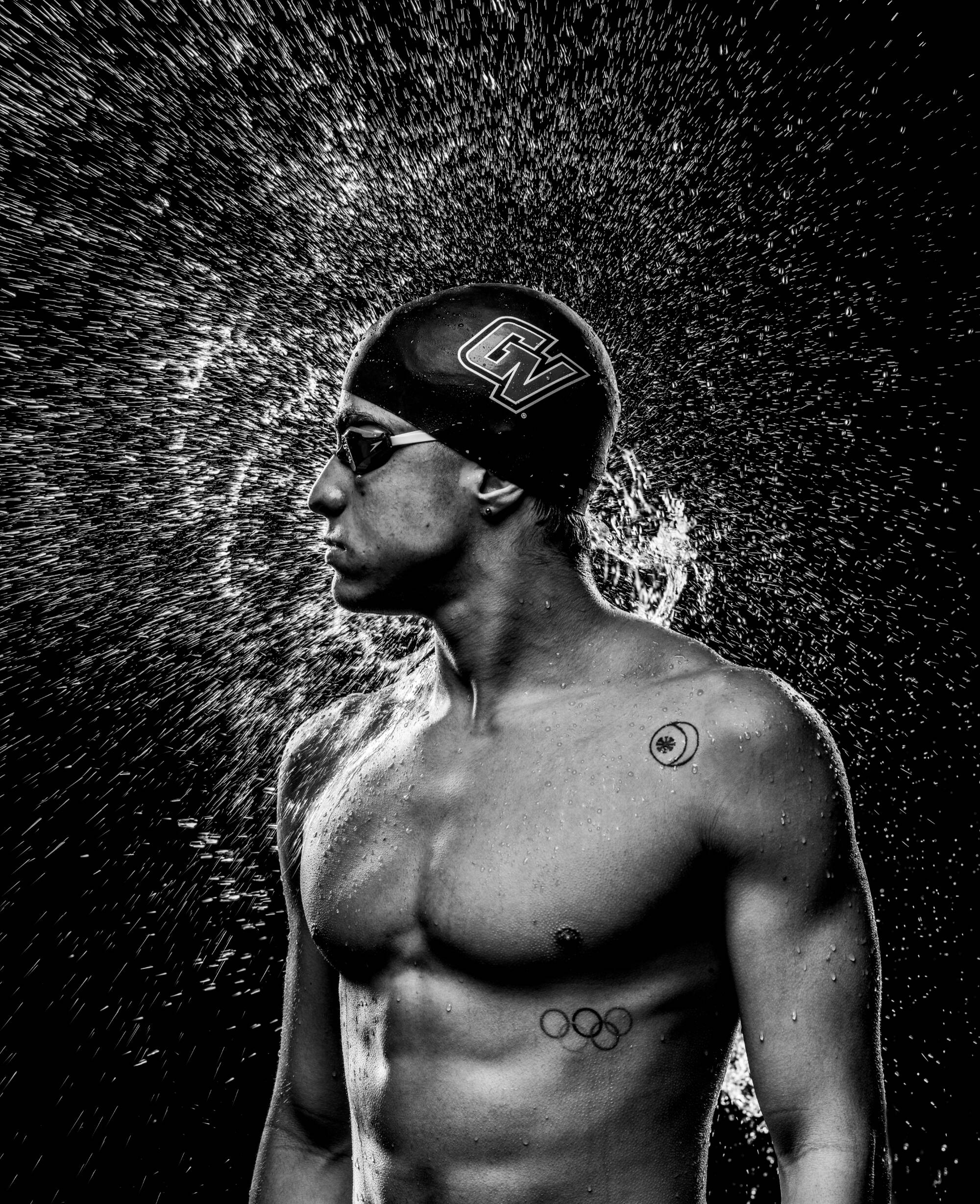 Esteban Nuñez Del Prado joined the men’s swimming and diving team this season after competing for his home country, Bolivia, in the 200-meter individual medley at the Paris Olympic Games. Photo release on file)